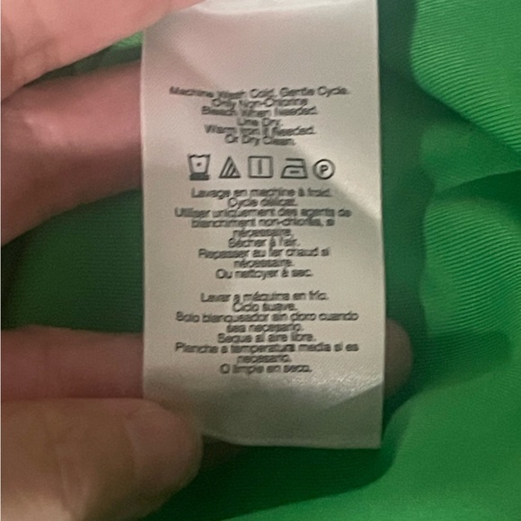 Halston Women's Kelly Parakeet Green Gold Hardware Toggle Belt Dress Crew - Picture 4 of 9